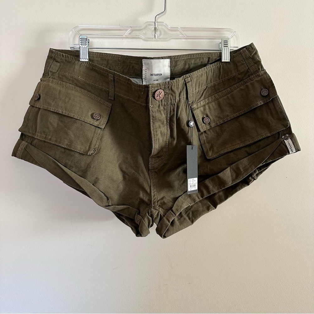 Free People OneTeaspoon Cadet Bandits Low-Waist Shorts - Picture 5 of 8